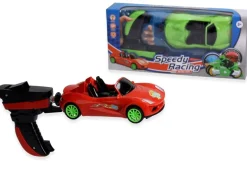 Afschiet raceauto in doos