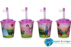 Beker met deksel en rietje, prinses