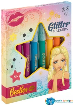 Besties 8 glitter markers