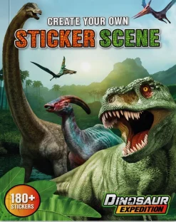 Dino ontwerp je eigen sticker scene met 180 stickers