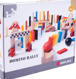 Dominostenen rally, 115 stuks, hout