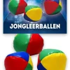 3 jongleerballen in net