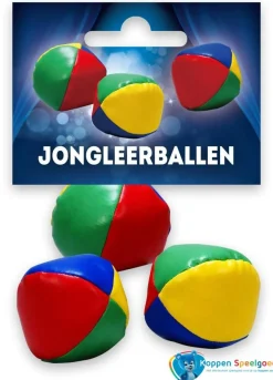 3 jongleerballen in net