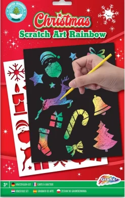 Kerstmis krasset A5, regenboog