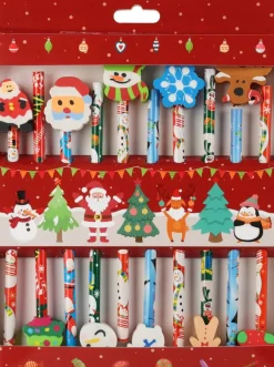 10 Kerstmis potloden met gum