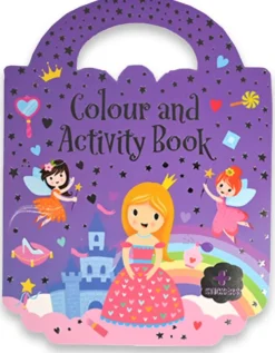 Kleur- en activiteitenboek met handvat