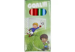 Kleurpotloden klein voetbal, 6 stuks