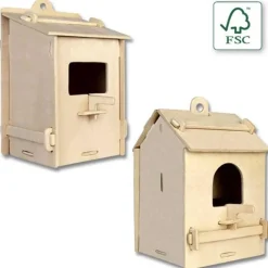 Maak je eigen vogelhuis, hout, 6+