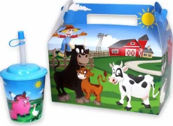 Menubox met beker boerderij