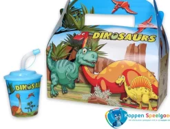 Menubox met beker dino