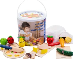 Snijset groente en fruit, hout, 18m+