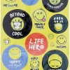 Stickervel smiley wereld