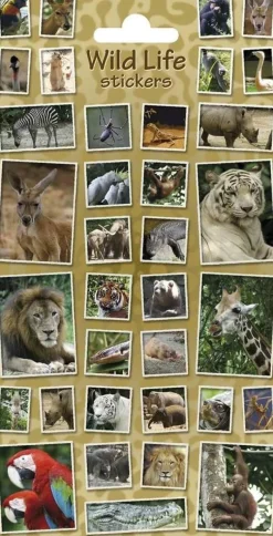 Stickervel wilde dieren